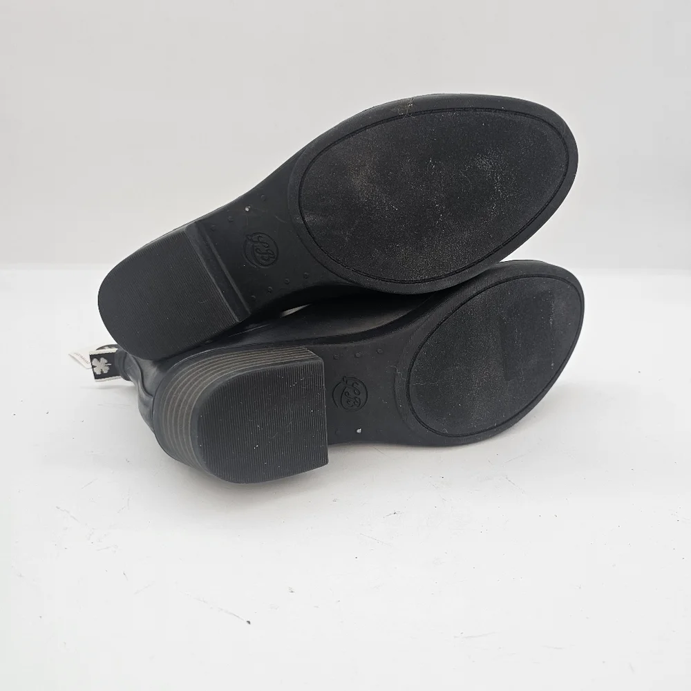 Lucky Brand Basel Black Rain Boots Size 8 Waterproof Chelsea Booties